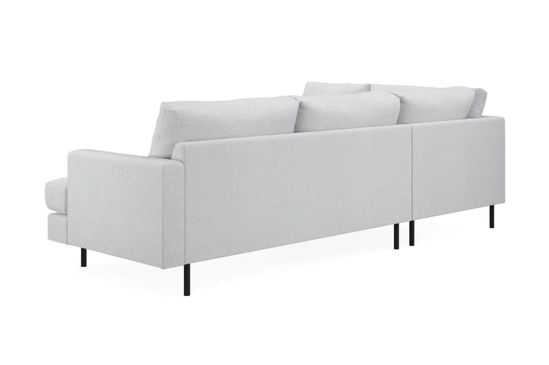 Menard Compact 4-sits Vänstervänd L-formad Schäslongsoffa i Tyg - Ljusgrå - Möbler - Soffa - Divansoffa & schäslongsoffa - 4 sits soffa med divan