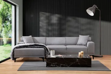 Mississauga Divansoffa 3-sits - Grå - Möbler - Soffa - Divansoffa & schäslongsoffa - 3 sits soffa med divan