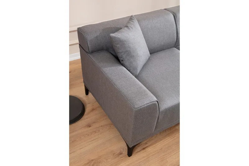Mississauga Divansoffa 3-sits - Grå - Möbler - Soffa - Divansoffa & schäslongsoffa - 3 sits soffa med divan