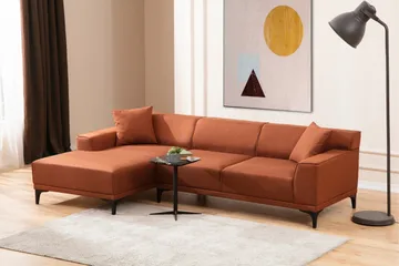 Mississauga Divansoffa 3-sits - Orange - Möbler - Soffa - Divansoffa & schäslongsoffa - 3 sits soffa med divan