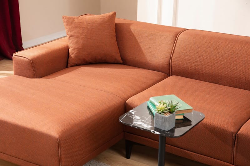 Mississauga Divansoffa 3-sits - Orange - Möbler - Soffa - Divansoffa & schäslongsoffa - 3 sits soffa med divan