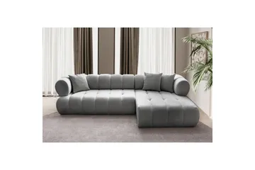 Mississauga Soffa med Divan 3-sits - Grå - Möbler - Soffa - Divansoffa & schäslongsoffa - 3 sits soffa med divan