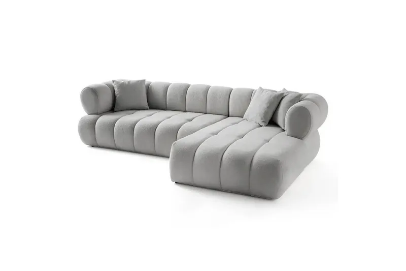 Mississauga Soffa med Divan 3-sits - Grå - Möbler - Soffa - Divansoffa & schäslongsoffa - 3 sits soffa med divan