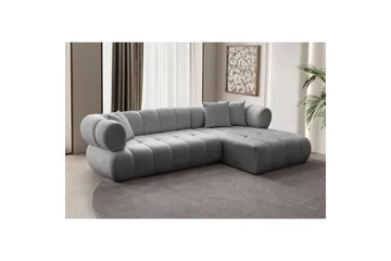 Mississauga Soffa med Divan 3-sits - Grå - Möbler - Soffa - Divansoffa & schäslongsoffa - 3 sits soffa med divan