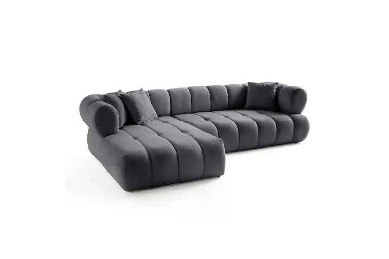 Mississauga Soffa med Divan 3-sits - Mörkgrå - Möbler - Soffa - Divansoffa & schäslongsoffa - 3 sits soffa med divan