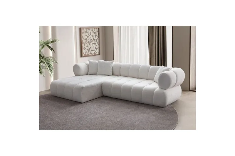 Mississauga Soffa med Divan 3-sits - Vit - Möbler - Soffa - Divansoffa & schäslongsoffa - 3 sits soffa med divan