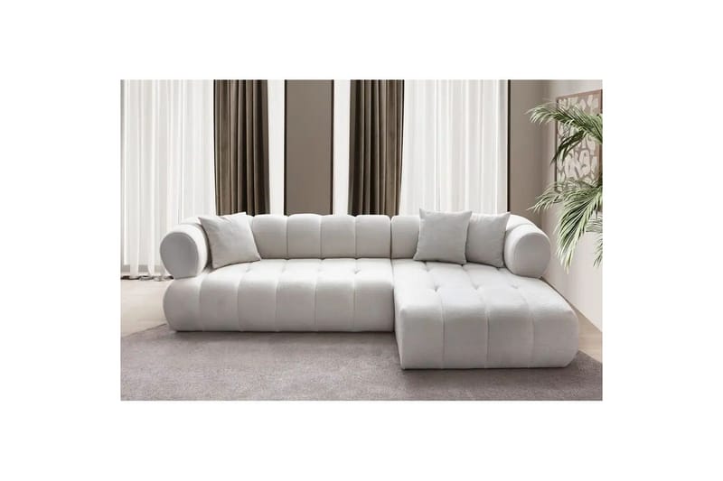Mississauga Soffa med Divan 3-sits - Vit - Möbler - Soffa - Divansoffa & schäslongsoffa - 3 sits soffa med divan