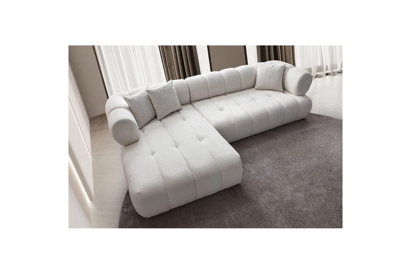 Mississauga Soffa med Divan 3-sits - Vit - Möbler - Soffa - Divansoffa & schäslongsoffa - 3 sits soffa med divan