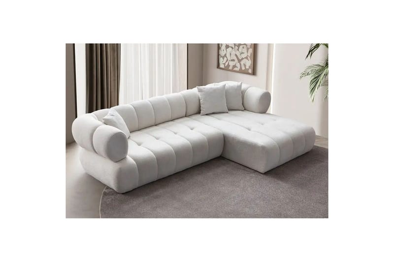 Mississauga Soffa med Divan 3-sits - Vit - Möbler - Soffa - Divansoffa & schäslongsoffa - 3 sits soffa med divan