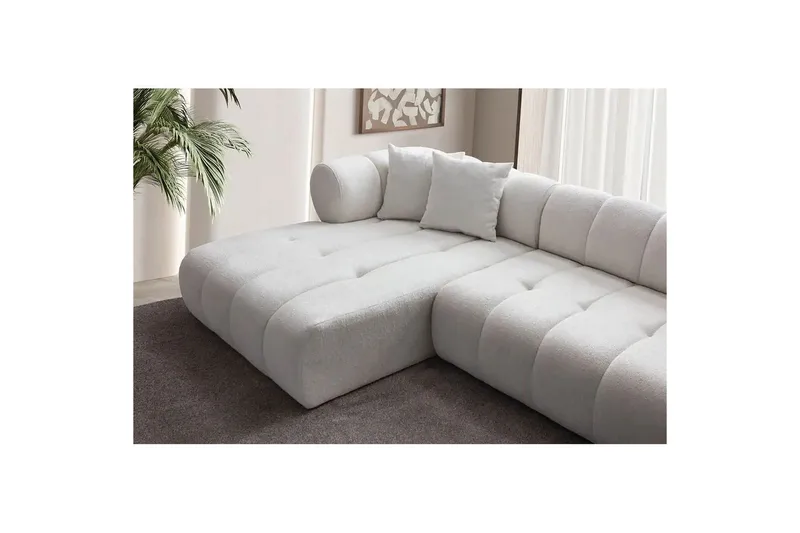 Mississauga Soffa med Divan 3-sits - Vit - Möbler - Soffa - Divansoffa & schäslongsoffa - 3 sits soffa med divan