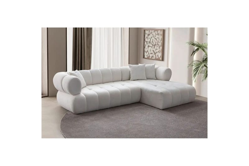 Mississauga Soffa med Divan 3-sits - Vit - Möbler - Soffa - Divansoffa & schäslongsoffa - 3 sits soffa med divan