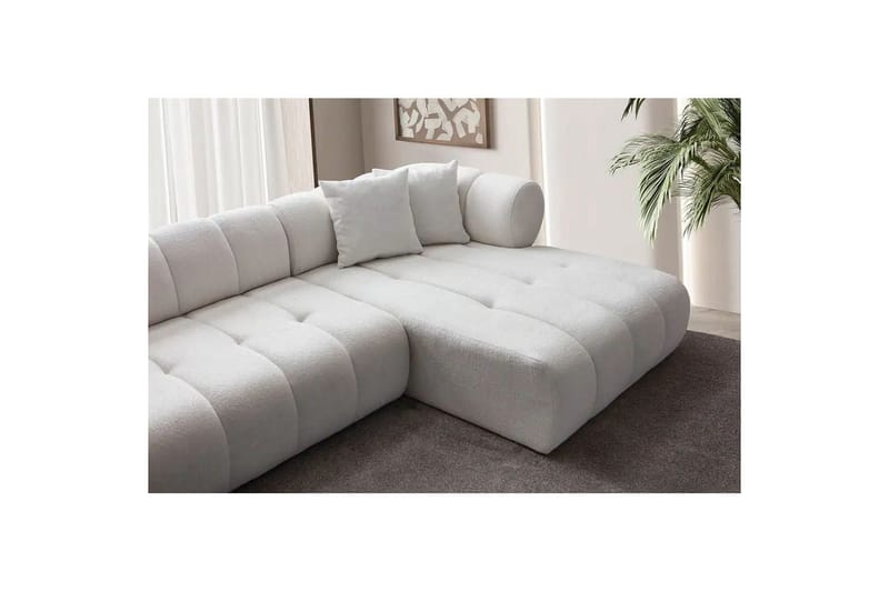 Mississauga Soffa med Divan 3-sits - Vit - Möbler - Soffa - Divansoffa & schäslongsoffa - 3 sits soffa med divan
