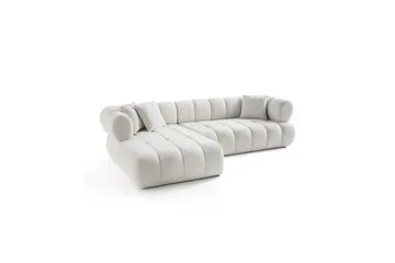 Mississauga Soffa med Divan 3-sits - Vit - Möbler - Soffa - Divansoffa & schäslongsoffa - 3 sits soffa med divan