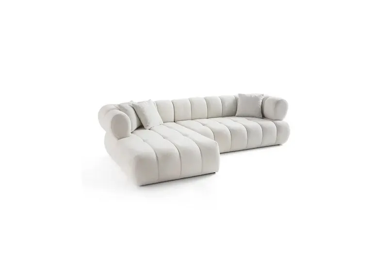 Mississauga Soffa med Divan 3-sits - Vit - Möbler - Soffa - Divansoffa & schäslongsoffa - 3 sits soffa med divan