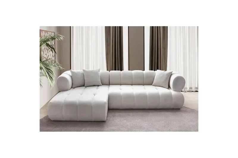 Mississauga Soffa med Divan 3-sits - Vit - Möbler - Soffa - Divansoffa & schäslongsoffa - 3 sits soffa med divan