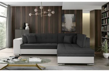 Moclino Soffa med Schäslong Höger - Grå/Vit - Möbler - Soffa - Divansoffa & schäslongsoffa