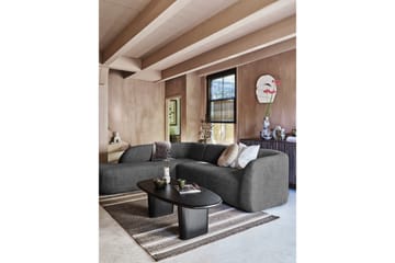 Mooli Soffa med Schäslong 3-sits - Grå/Svart - Möbler - Soffa - Divansoffa & schäslongsoffa - 3 sits soffa med divan