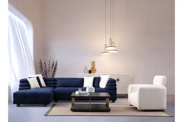 Namarta 4-sits Soffa med Divan - Mörkblå - Möbler - Soffa - Divansoffa & schäslongsoffa - 4 sits soffa med divan