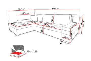 Naoma Soffa med Divan 3-sits - Vit - Möbler - Soffa - Divansoffa & schäslongsoffa - 3 sits soffa med divan