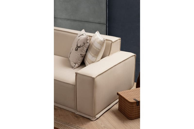 Nightcap Soffa m. Divan 3-sits - Beige - Möbler - Soffa - Divansoffa & schäslongsoffa - 3 sits soffa med divan