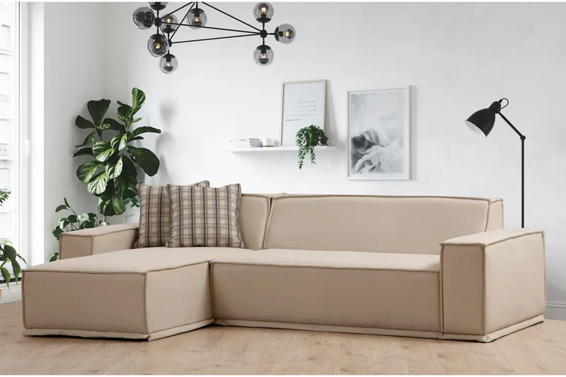Nightcap Soffa m. Divan 3-sits - Beige - Möbler - Soffa - Divansoffa & schäslongsoffa - 3 sits soffa med divan