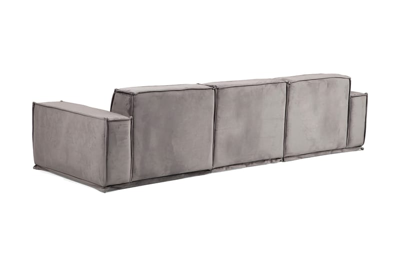 Nightcap Soffa m. Divan 3-sits - Grå - Möbler - Soffa - Sammetssoffa