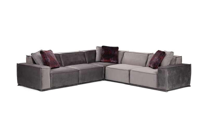 Nightcap Soffa m. Divan 6-sits, Grå