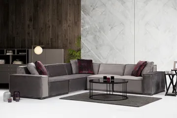 Nightcap Soffa m. Divan 6-sits - Grå - Möbler - Soffa - Hörnsoffa