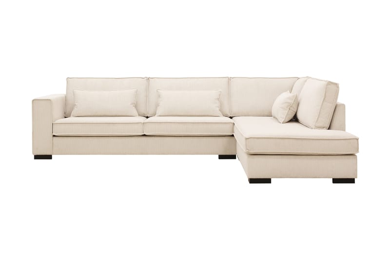 Nova 4-sits Högervänd L-formad Schäslongsoffa i Manchester - Beige - Möbler - Soffa - Divansoffa & schäslongsoffa - 4 sits soffa med divan