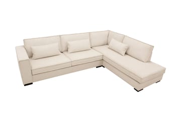 Nova 4-sits Högervänd L-formad Schäslongsoffa i Manchester - Beige - Möbler - Soffa - Divansoffa & schäslongsoffa - 4 sits soffa med divan