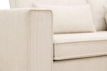 Nova 4-sits Högervänd L-formad Schäslongsoffa i Manchester - Beige - Möbler - Soffa - Divansoffa & schäslongsoffa - 4 sits soffa med divan
