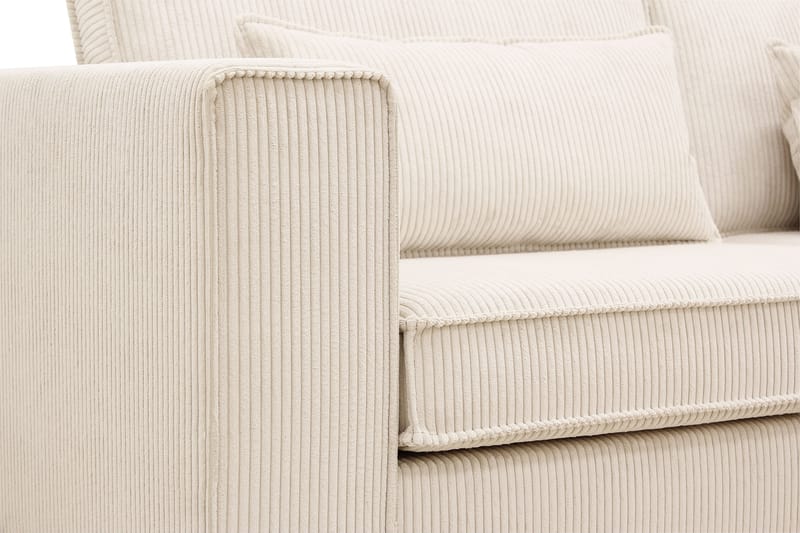 Nova 4-sits Högervänd L-formad Schäslongsoffa i Manchester - Beige - Möbler - Soffa - Divansoffa & schäslongsoffa - 4 sits soffa med divan