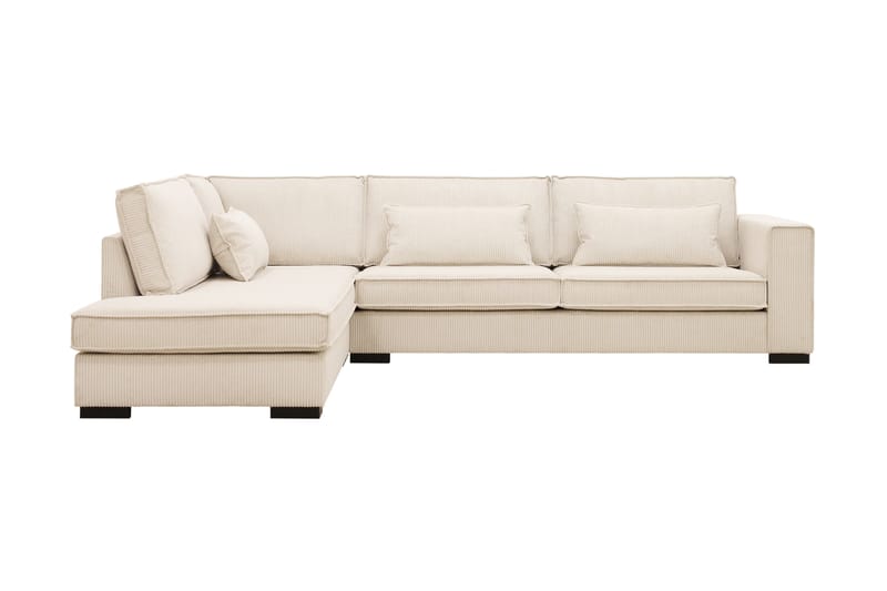Nova 4-sits Vänstervänd L-formad Schäslongsoffa i Manchester - Beige - Möbler - Soffa - Divansoffa & schäslongsoffa - 4 sits soffa med divan