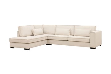Nova 4-sits Vänstervänd L-formad Schäslongsoffa i Manchester - Beige - Möbler - Soffa - Divansoffa & schäslongsoffa - 4 sits soffa med divan