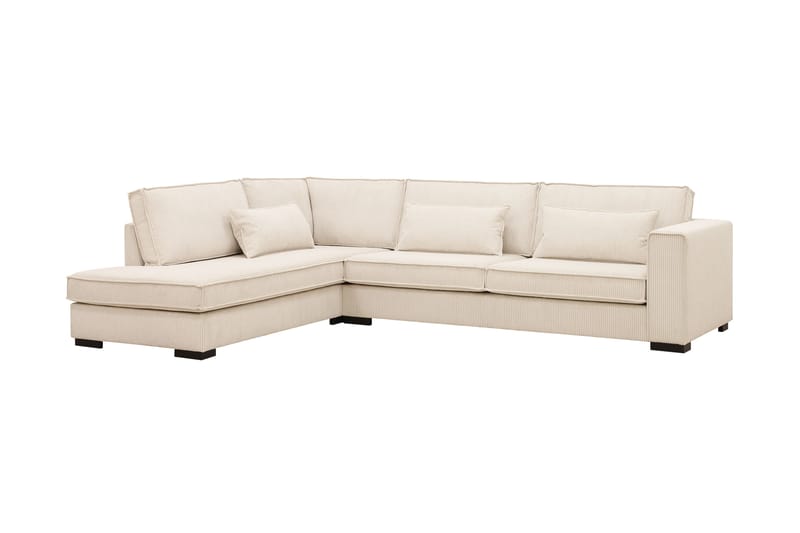 Nova 4-sits Vänstervänd L-formad Schäslongsoffa i Manchester - Beige - Möbler - Soffa - Divansoffa & schäslongsoffa - 4 sits soffa med divan