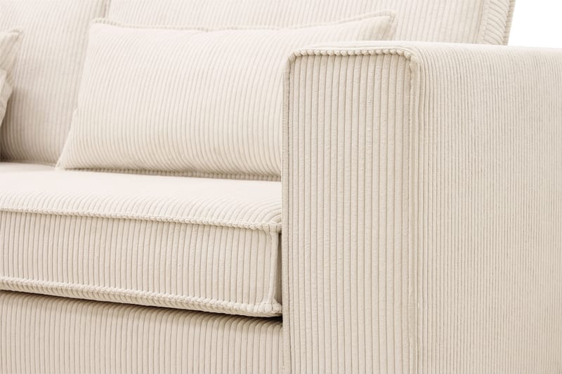 Nova 4-sits Vänstervänd L-formad Schäslongsoffa i Manchester - Beige - Möbler - Soffa - Divansoffa & schäslongsoffa - 4 sits soffa med divan