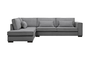 Nova 4-sits Vänstervänd L-formad Schäslongsoffa i Manchester - Mörkgrå - Möbler - Soffa - Divansoffa & schäslongsoffa - 4 sits soffa med divan