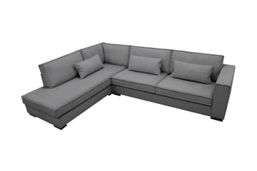 Nova 4-sits Vänstervänd L-formad Schäslongsoffa i Manchester - Mörkgrå - Möbler - Soffa - Divansoffa & schäslongsoffa - 4 sits soffa med divan