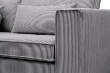 Nova 4-sits Vänstervänd L-formad Schäslongsoffa i Manchester - Mörkgrå - Möbler - Soffa - Divansoffa & schäslongsoffa - 4 sits soffa med divan