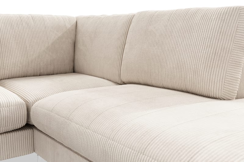Ocean Lyx 4-sits Högervänd L-formad Schäslongsoffa i Manchester - Beige - Möbler - Soffa - Divansoffa & schäslongsoffa - 4 sits soffa med divan