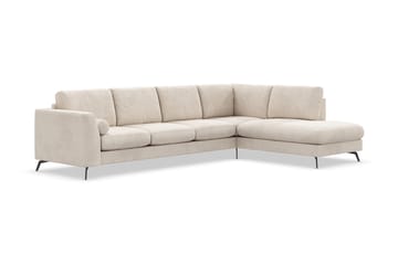 Ocean Lyx 4-sits Högervänd L-formad Schäslongsoffa i Manchester - Beige - Möbler - Soffa - Divansoffa & schäslongsoffa - 4 sits soffa med divan