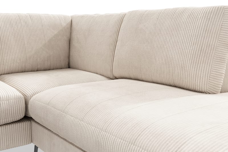 Ocean Lyx 4-sits Högervänd L-formad Schäslongsoffa i Manchester - Beige - Möbler - Soffa - Divansoffa & schäslongsoffa - 4 sits soffa med divan