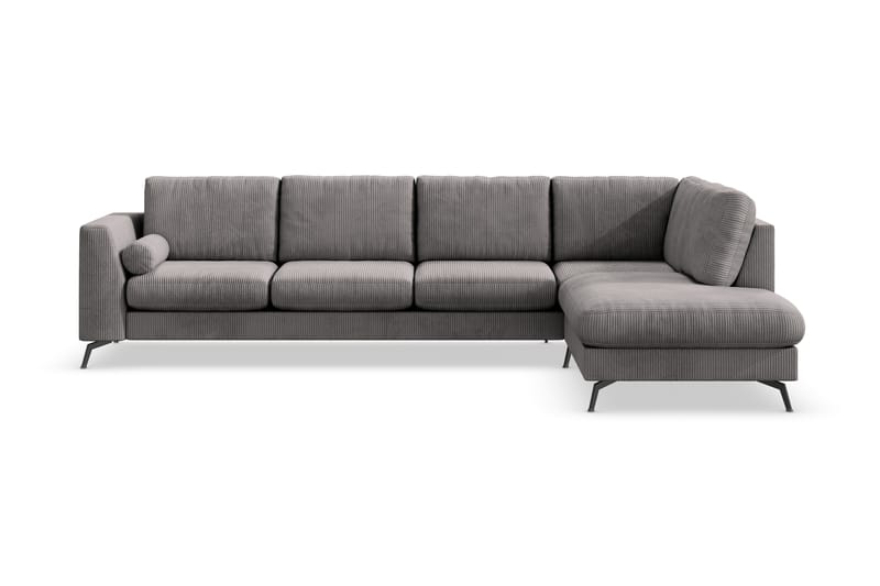 Ocean Lyx 4-sits Högervänd L-formad Schäslongsoffa i Manchester - Mörkgrå - Möbler - Soffa - Divansoffa & schäslongsoffa - 4 sits soffa med divan