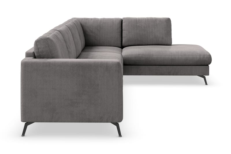 Ocean Lyx 4-sits Högervänd L-formad Schäslongsoffa i Manchester - Mörkgrå - Möbler - Soffa - Divansoffa & schäslongsoffa - 4 sits soffa med divan
