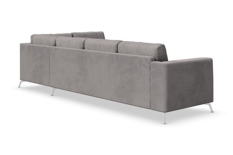 Ocean Lyx 4-sits Högervänd L-formad Schäslongsoffa i Manchester - Mörkgrå - Möbler - Soffa - Divansoffa & schäslongsoffa - 4 sits soffa med divan