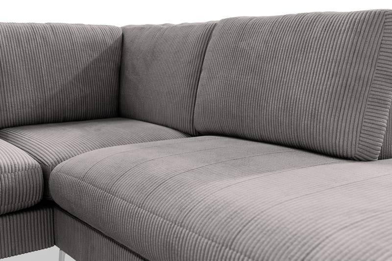 Ocean Lyx 4-sits Högervänd L-formad Schäslongsoffa i Manchester - Mörkgrå - Möbler - Soffa - Divansoffa & schäslongsoffa - 4 sits soffa med divan