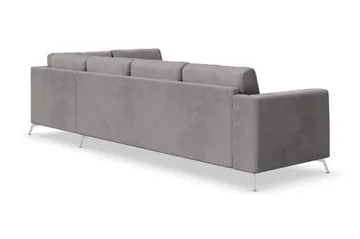 Ocean Lyx 4-sits Högervänd L-formad Schäslongsoffa i Manchester - Mörkgrå - Möbler - Soffa - Divansoffa & schäslongsoffa - 4 sits soffa med divan