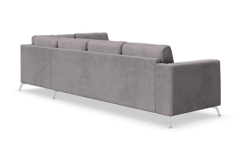 Ocean Lyx 4-sits Högervänd L-formad Schäslongsoffa i Manchester - Mörkgrå - Möbler - Soffa - Divansoffa & schäslongsoffa - 4 sits soffa med divan