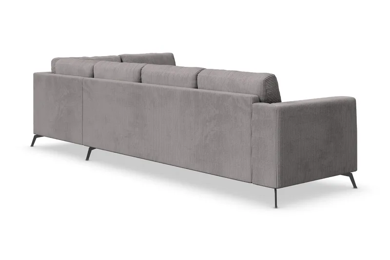 Ocean Lyx 4-sits Högervänd L-formad Schäslongsoffa i Manchester - Mörkgrå - Möbler - Soffa - Divansoffa & schäslongsoffa - 4 sits soffa med divan