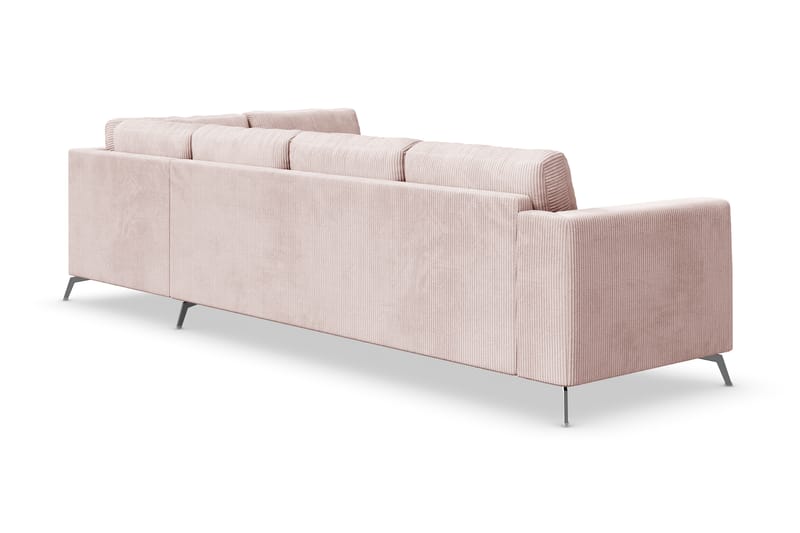 Ocean Lyx 4-sits Högervänd L-formad Schäslongsoffa i Manchester - Rosa - Möbler - Soffa - Divansoffa & schäslongsoffa - 4 sits soffa med divan